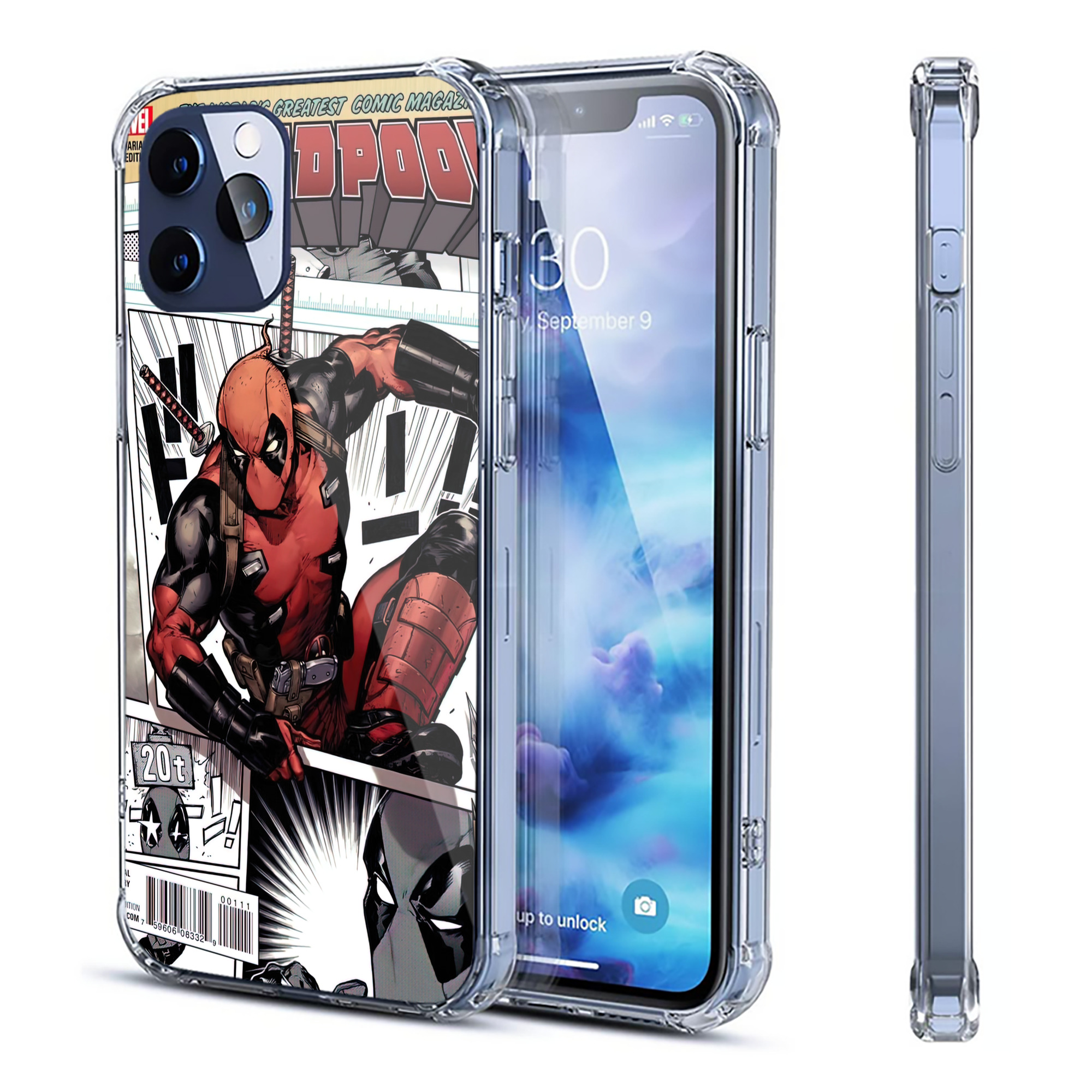 （画像用） Deadpool デッドプール 【iPhone 12シリーズ対応】透明スマホケース（クリアソフトケース）